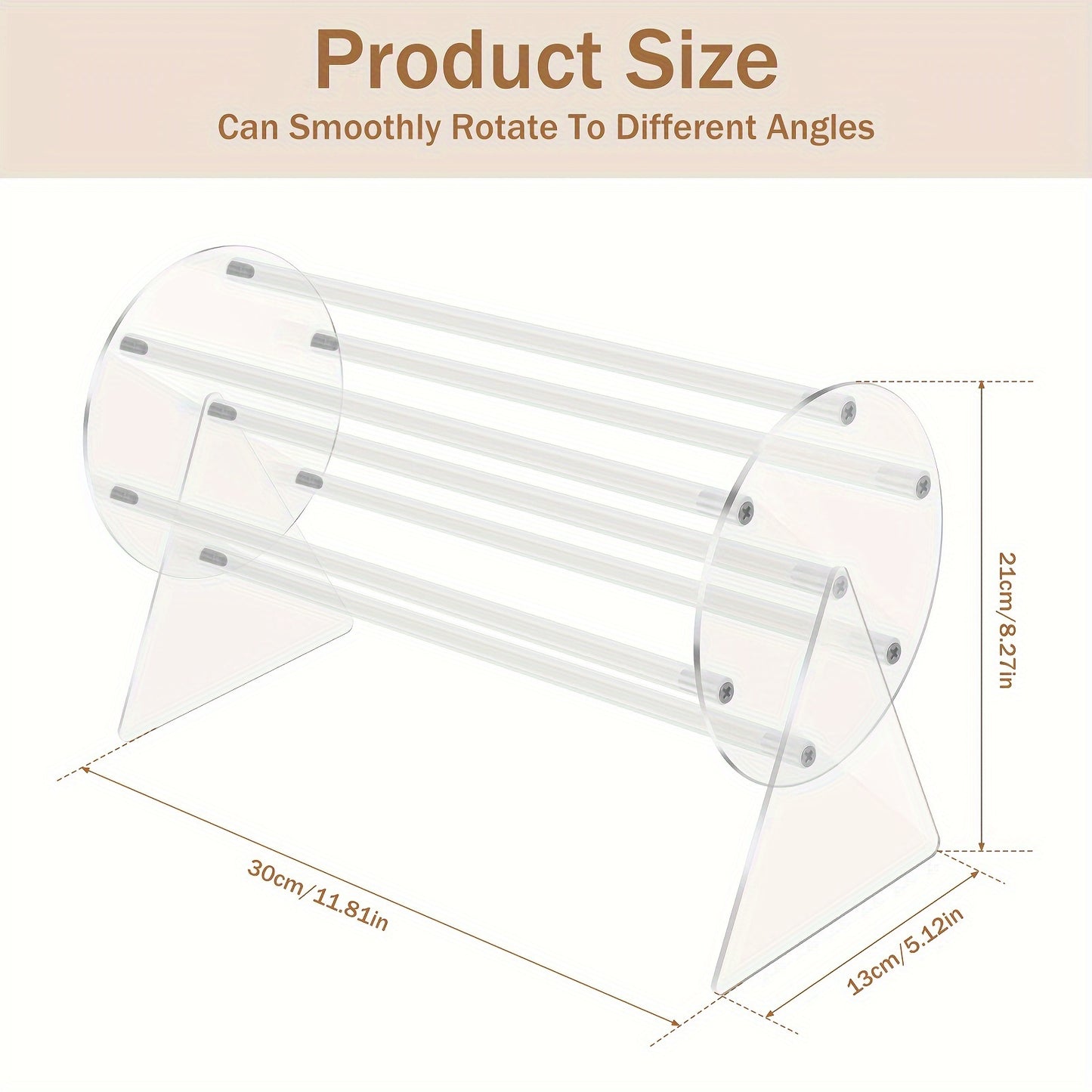 360° Rotating Acrylic Claw Clip Organizer ✨ Transparent Vanity Dressing Table Stand