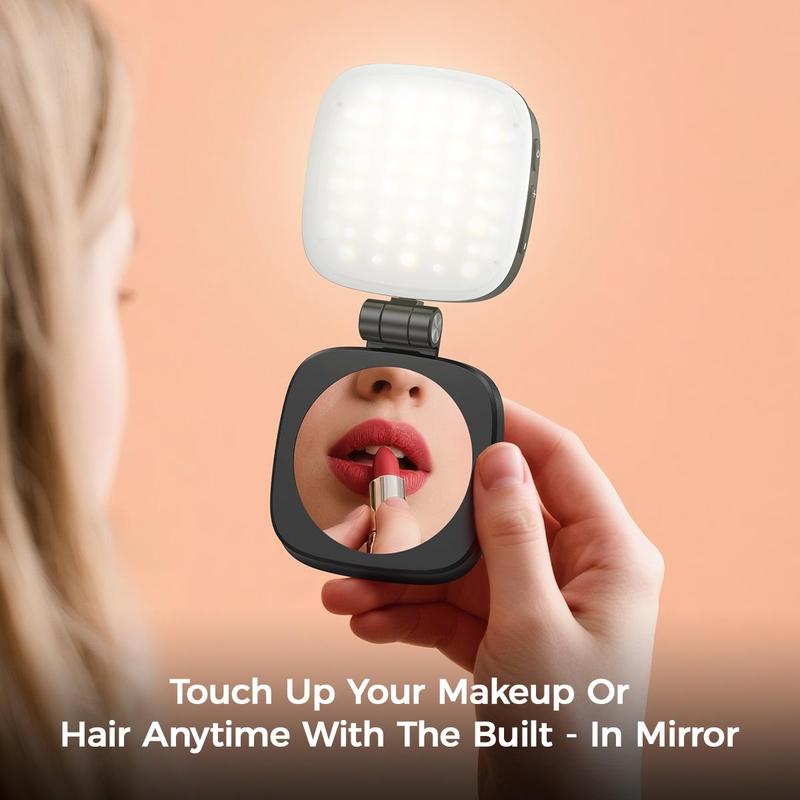 Mobile phone magnetic selfie fill light live shooting mini portable makeup mirror foldable pocket light LED light