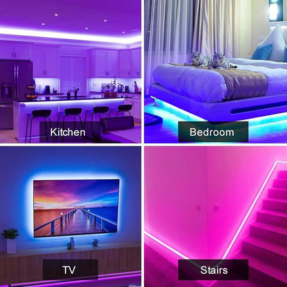 Color-Changing LED Mood Light Strip, Music-Synced LED Light Strip, Dimmable