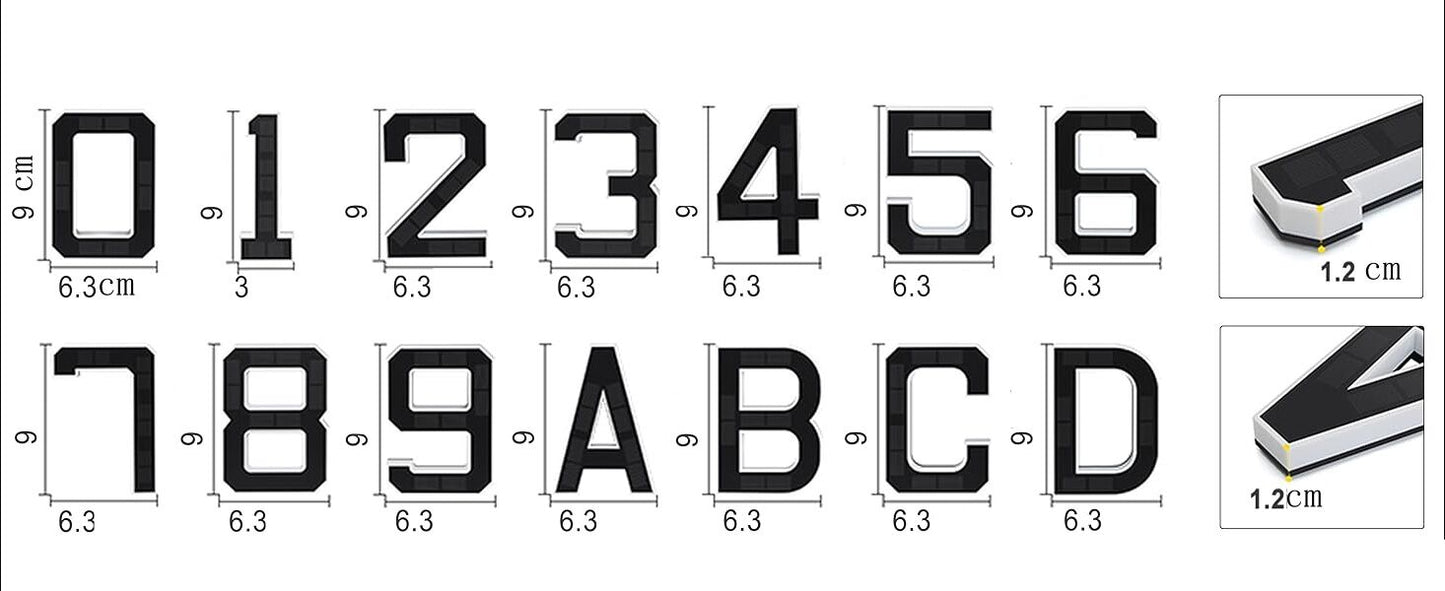 Solar Lighted House Numbers for Outside