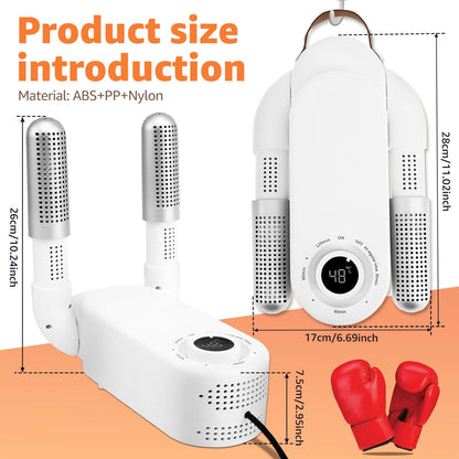 🦶 Footwear Dryer (Boots/Shoes/Gloves) – Electric Heater, Timer, Handle & Foldable Smart Panel