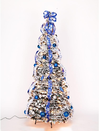 🔔Retractable Christmas tree green leaves 5 feet foldable🎄