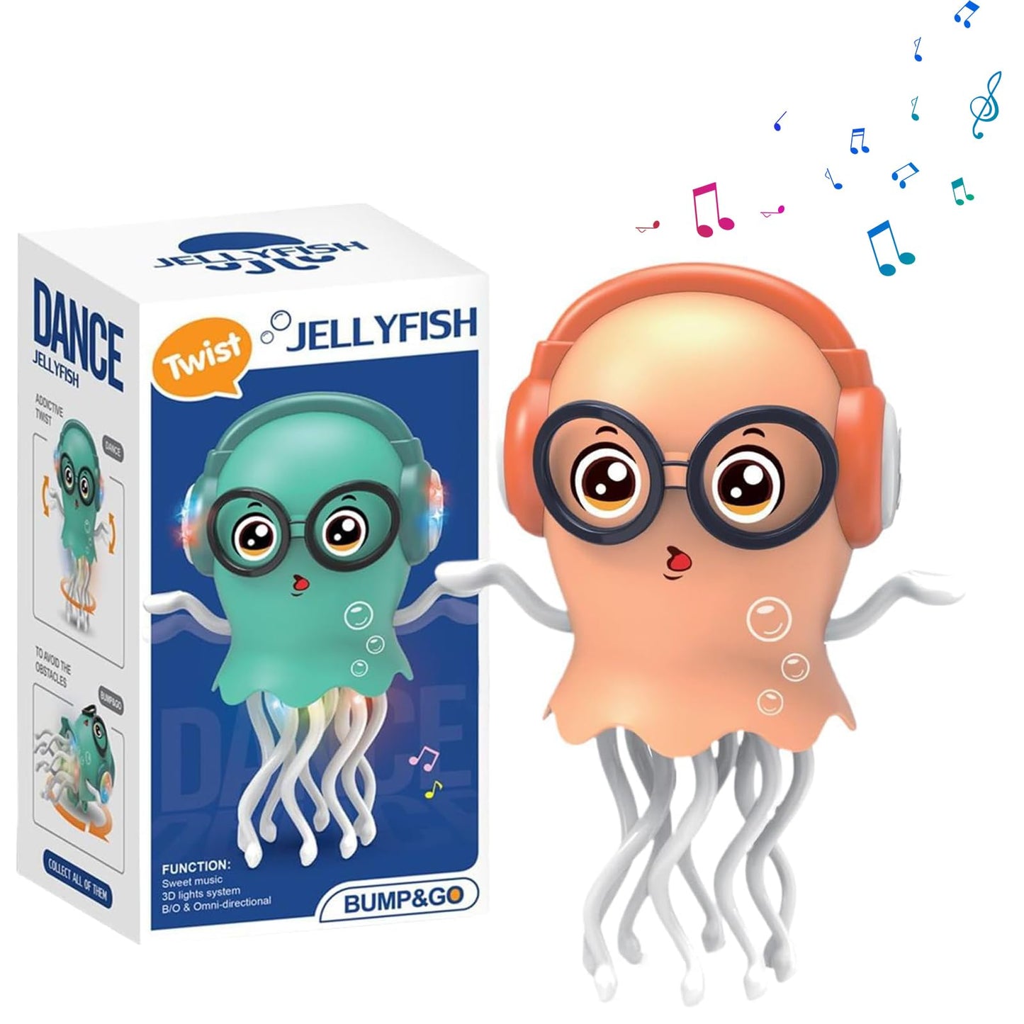 🎶 Crawling Jellyfish Toy – Lights & Music 🧸