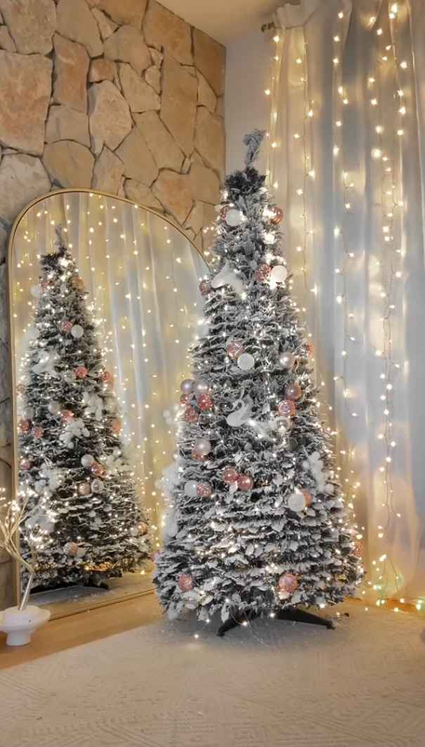 🔔Retractable Christmas tree green leaves 5 feet foldable🎄