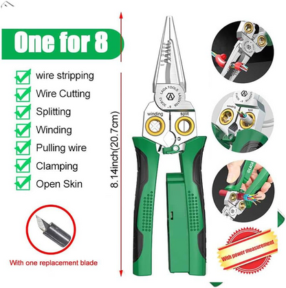 8-in-1 Wire Strippers with Current Measurement