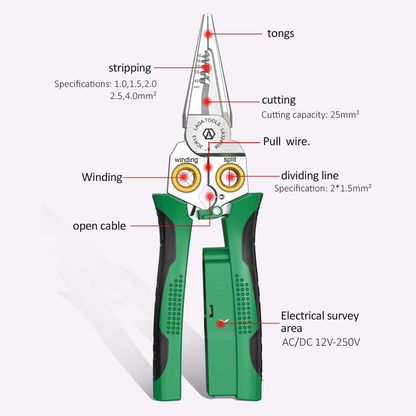8-in-1 Wire Strippers with Current Measurement