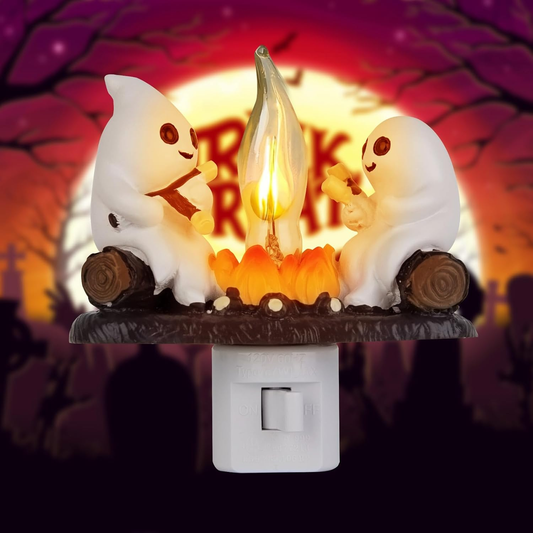 👻Ghost Bonfire Flickering Flame Halloween Night Light