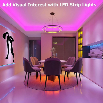 Color-Changing LED Mood Light Strip, Music-Synced LED Light Strip, Dimmable
