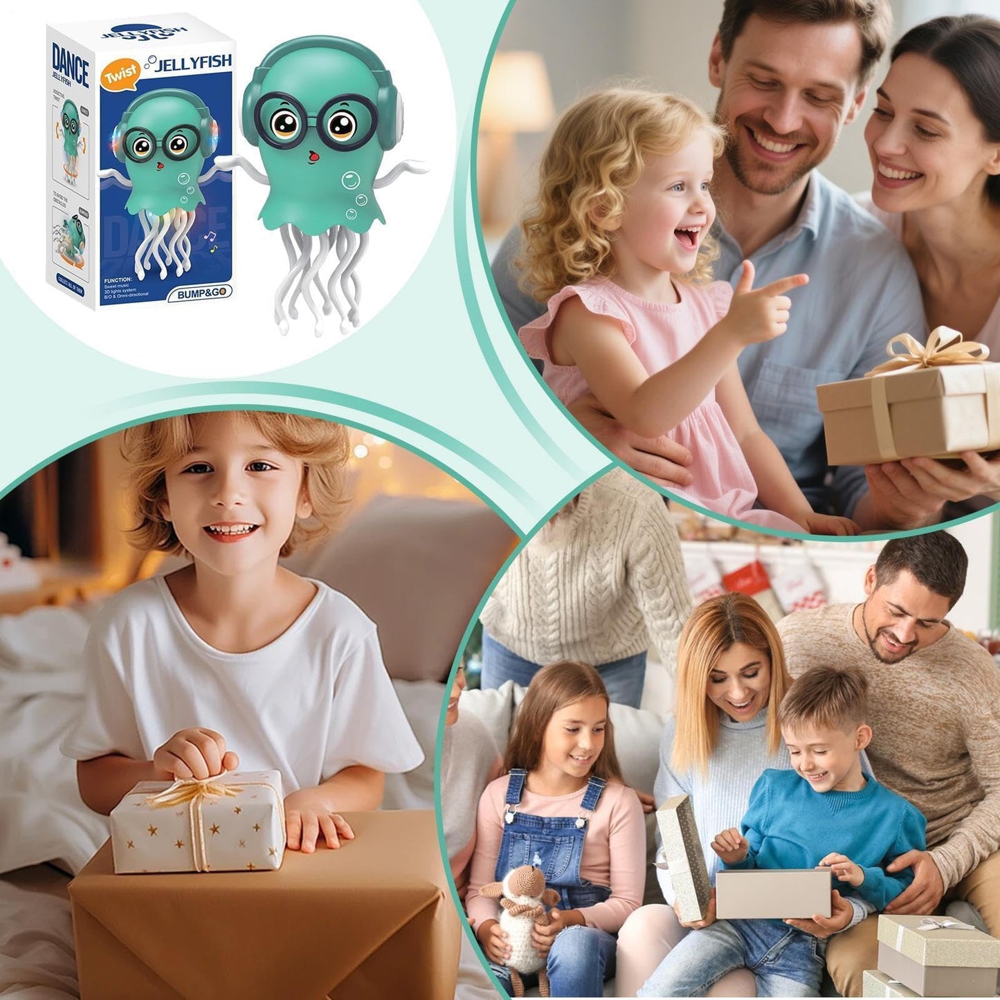 🎶 Crawling Jellyfish Toy – Lights & Music 🧸